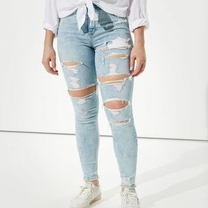 AE curvy hi-rise jegging next level stretch